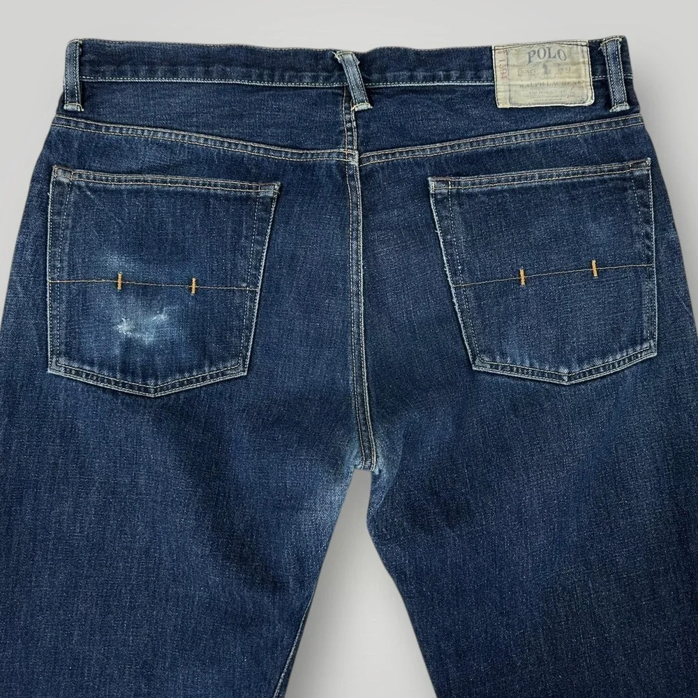 Polo Ralph Lauren‎ 067 Jeans Mens 40x30 Blue Vintage Straight Authentic Denim